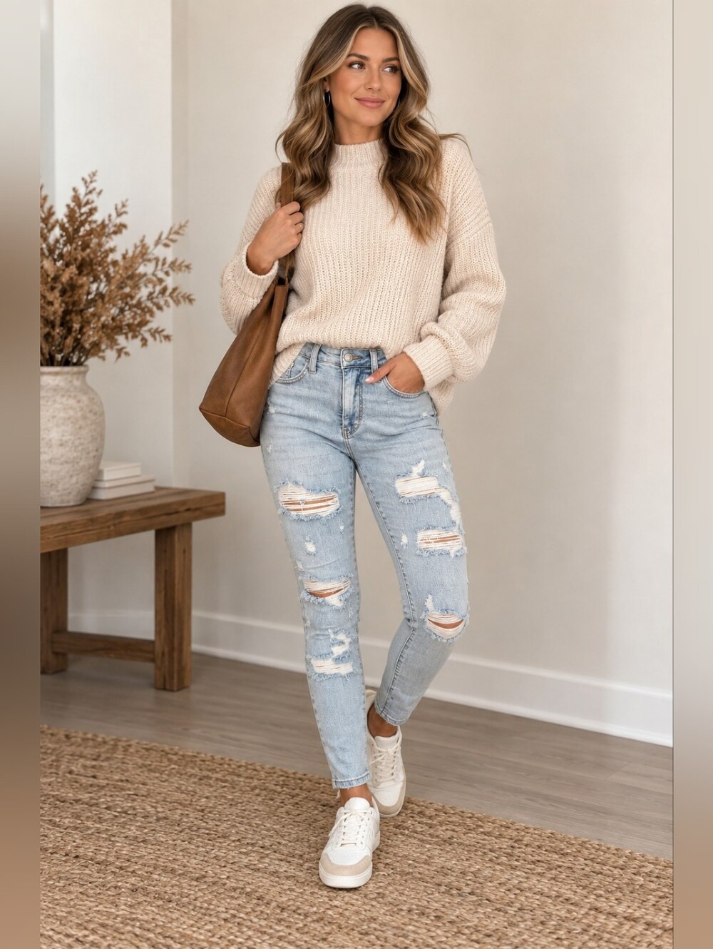 Judy Blue Tummy Control Skinny Jeans Distressed Light Wash HR Grunge 13/31 NEW